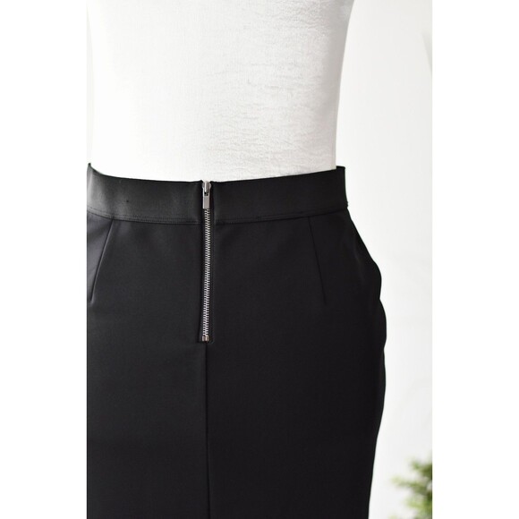 Alfani Pencil Skirt Woman's XS Black Exposed Zipper Goth Alt Office - Picture 5 of 9